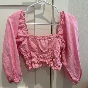 Hemline pink top